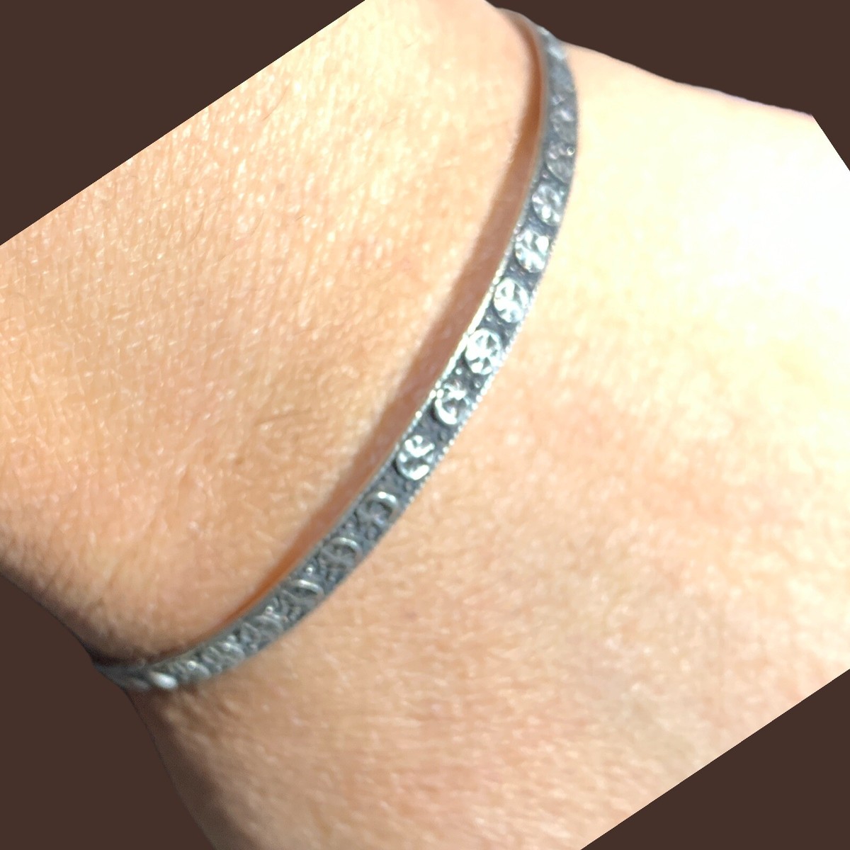 vintage sterling silver bangle Not Stamped But Tested 9.3