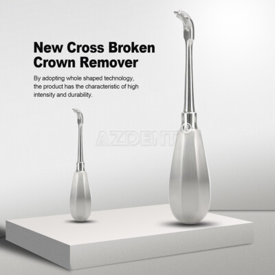 Dental Root Elevator Cross Broken Crown Remover Restoration Forcep Metal Handle