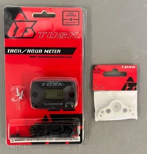 Hour Meter + Mount Bracket Combo Tusk Engine Hour Meter MX Dirt Bike ATV UTV