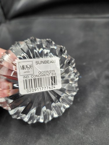 Mikasa Crystal Sunbeam Condiment Small Bowls Set/2 ~ Beautiful! - Picture 3 of 6