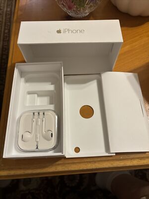 Apple iPhone 6 Plus - 64gb - Silver - Empty Box, Tray & Unused Ear Buds