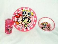 POWERPUFF GIRLS~MELAMINE PLATE ,  BOWL  & TUMBLER SET, MULTI-COLOR, DESIGNWARE