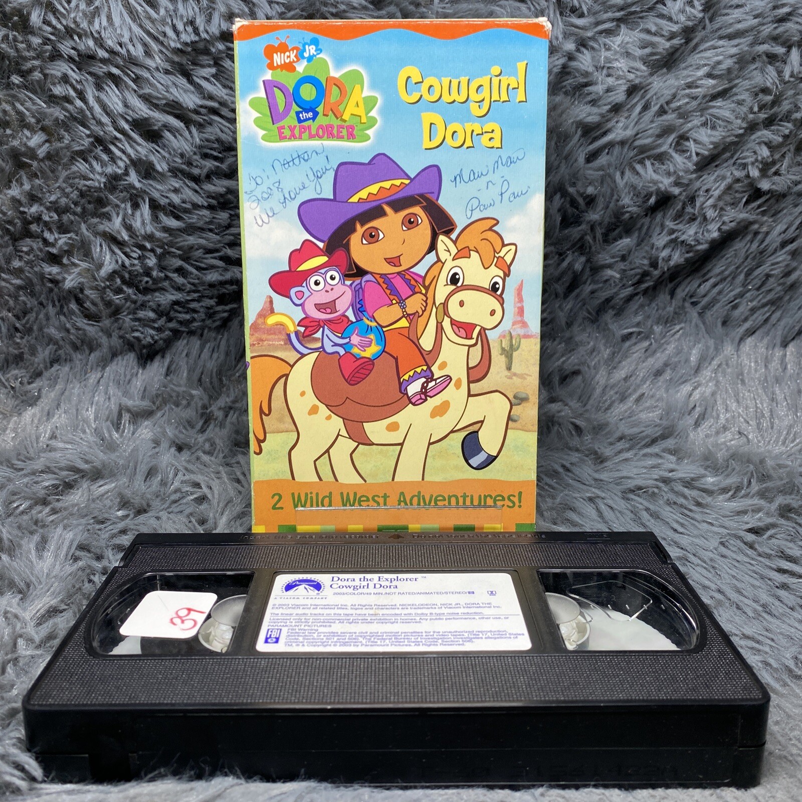 Nick Jr Dora The Explorer Cowgirl Dora VHS Video Tape 2 Wild West Adventures!