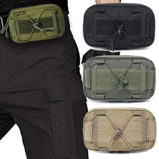 Tactical Molle Pouch Horizontal Admin Pouch EDC Utility Gadget Tool Waist Bag