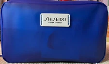 🕋 SHISEIDO: Ginza Tokyo, Blue Travel ( ONLY cosmetic Bag Zippered )🆕