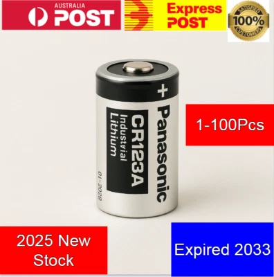 2025New Panasonic CR123A CR17345 Lithium Battery CR123 DL123A EL123A Arlo Camera - image 1 of 4