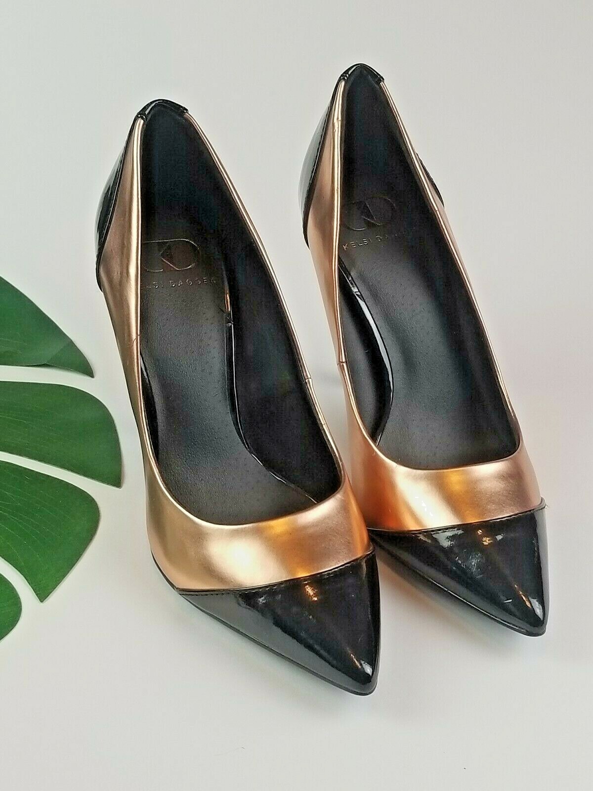 Kelsi Dagger Rose Gold And Black Patent Leather P… - image 3