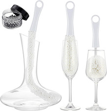 3 Pcs Wine Decanter Cleaning Brushes with Stainless Steel Cleaning Balls Wine Gl