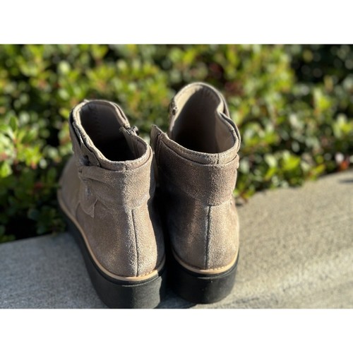 Clarks Pewter Metallic Leder Sharon Salon Schleife Komfort Stiefeletten 8/39 - Bild 6 von 9