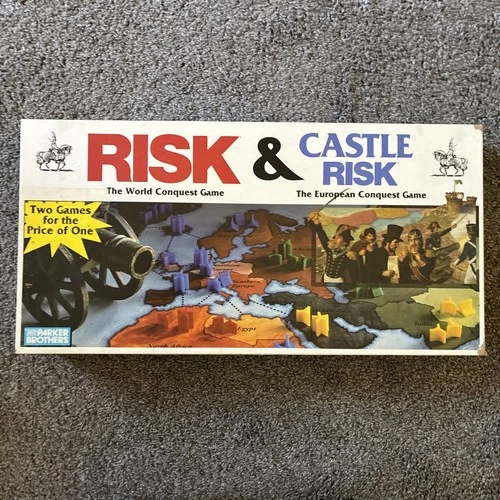 Vintage RISK & Castle RISK Board Game Parker Brothers Two Games Combo Complete!