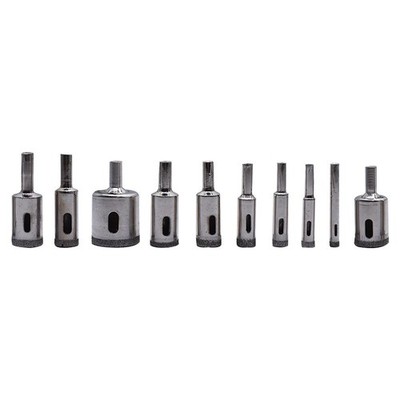 10 Pcs Diamond Drill Bit Set 6/8/10/12/14/16/18/20/22/30mm Glass Hole Saw