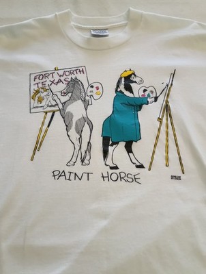 Vintage Fort Worth Texas Horse T-shirt White Adult XL