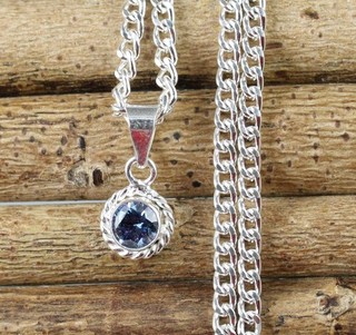 Blue Diamond Solitaire Certified 1.28 Carat Round Pendant Gift For Partner