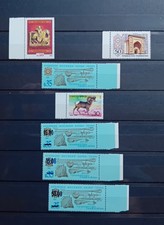 Tadschikistan, 7 Werte aus 1992, postfrisch, mit Aufdruckwerten