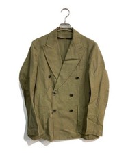Pilgrim Linen Wool Double-Breasted 6B Men’s Jacket Khaki, Slim Fit, Used