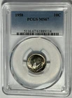 1958 ROOSEVELT DIME PCGS MS 67 / TONER