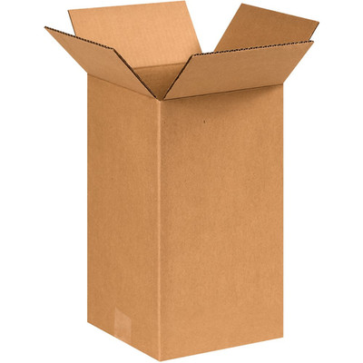 8814 Tall Corrugated Cardboard Box 8'' L X 8'' W X 14'' H, Kraft, for Shipping, Pac