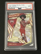2019-20 Panini Revolution Coby White Galactic SSP Rookie Revolution #7 PSA 9 RC