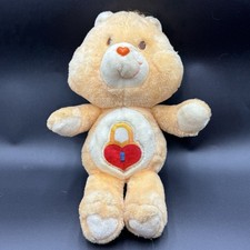 VTG Care Bears Talking Secret Heart Plush Stuffed Animal Toy 80s Kenner Locket