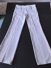 Vintage Talbots Womens Pants Stretch Straight Corduroy White Size 10 long