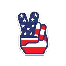American Flag Peace Sign Sticker Decal