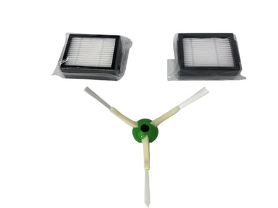 Roomba e5 e6 i1 i2 i3 i4 i6 i7 i8 j7 Side Brush and 2 High Efficiency Filters