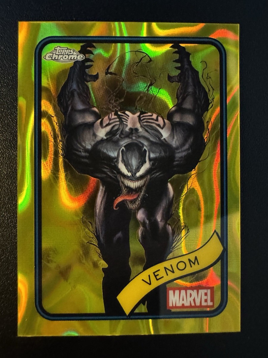 2025 Topps Chrome Marvel Venom #149 Yellow Lava Parallel | eBay