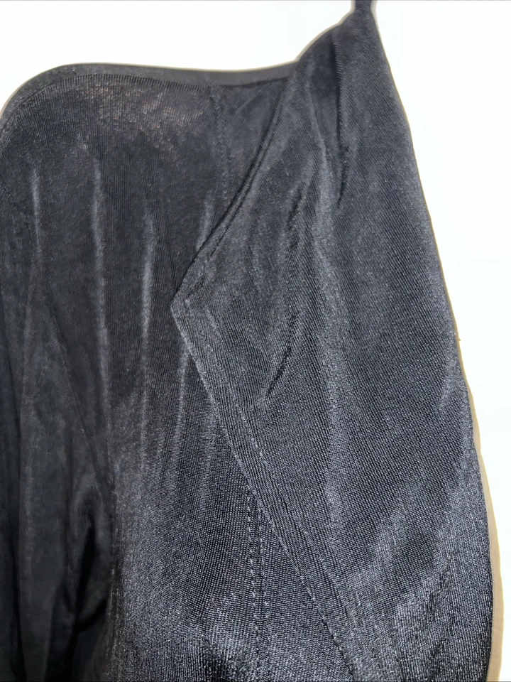 Chico’s travelers Jacket Size XL (3) Black Long Sleeve Open Slinky Cardigan - Image 3 of 4