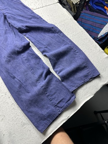 Vintage Women’s Bellbottom Mega Flare Jeans Navy 70s Size 24x32 Hippie Purple - Picture 2 of 9