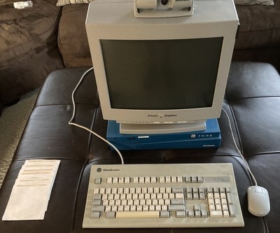 Silicon Graphics Indy computer with monitor, keyboard, mouse, camera