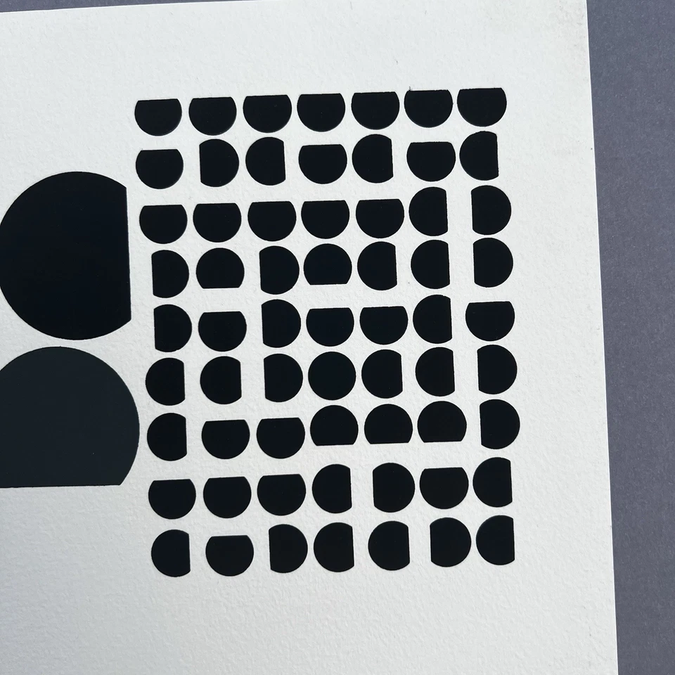 Victor Vasarely Graphik aus Documenta III 1959 Serigraphie Siebdruck Aufl. 300 - Bild 4 von 4
