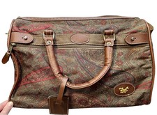 Vintage Diane Von Furstenberg Paisley Tapestry Weekender Duffel Travel Bag Boho