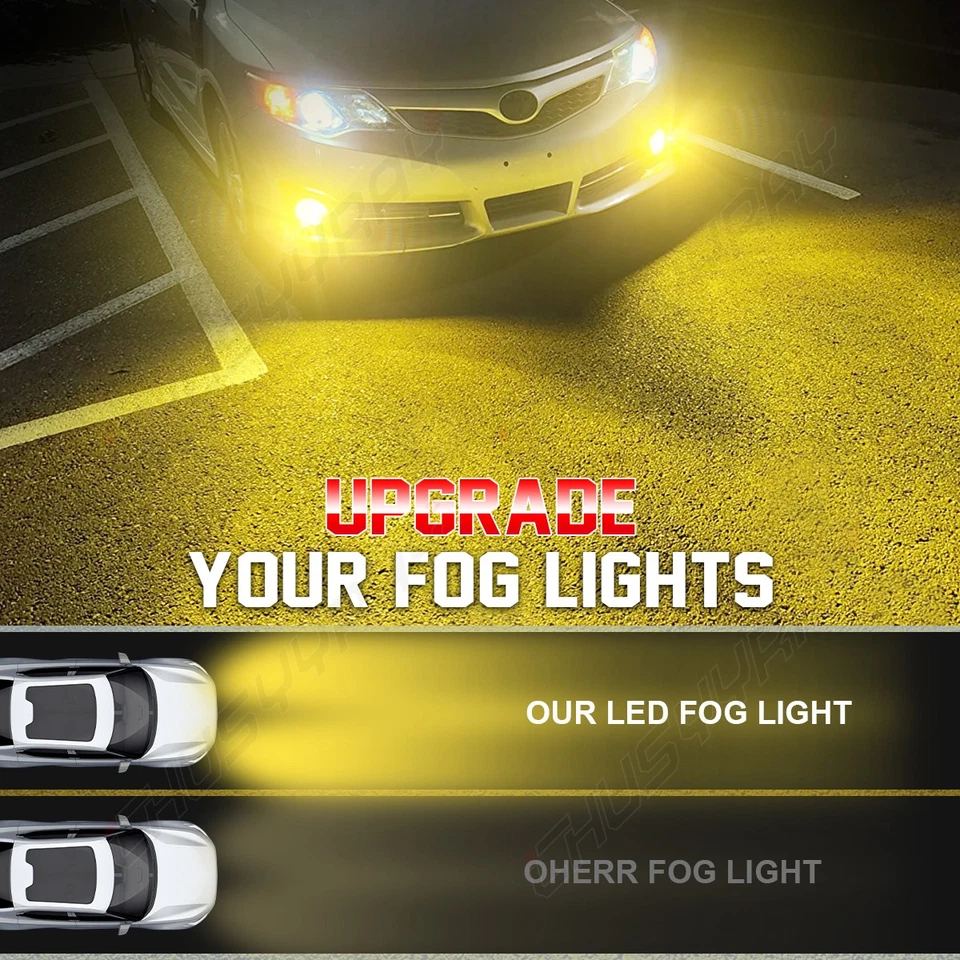 Par de luces antiniebla LED parachoques luces de conducción bombilla para TOYOTA SIENNA 2011-2020 3000K Foto 4 de 4