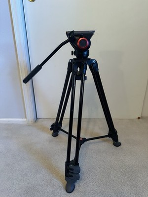 Manfrotto MVT502AM Tripod & MVH500A Head And Plate | eBay