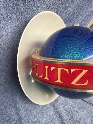 VINTAGE 1961 SCHLITZ BEER LIGHT UP ROTATING GLOBE SIGN 14” X 13” 2
