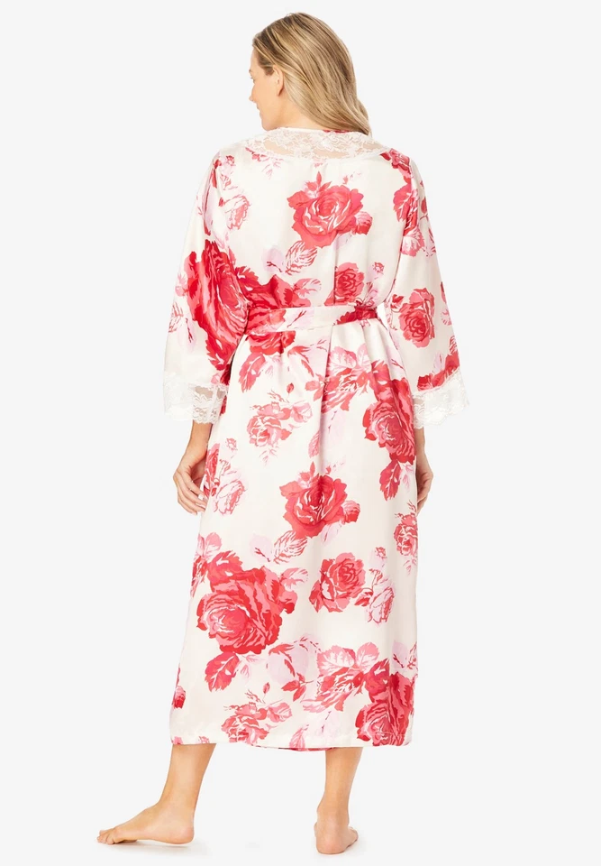 Juego Peignoir Largo Satinado Amoureuse Talla Grande The Luxe Foto 3 de 4