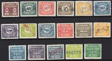 CANADA 1955 VD #FU39-55 UNEMPLOYMENT INSURANCE COMPLETE SET USED CAT $51.50