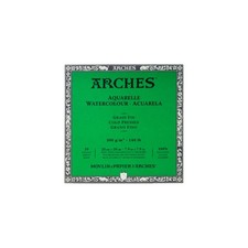 Arches Natural White 100 Cotton Watercolor Paper Cold Press 7.9X7.9 Inches