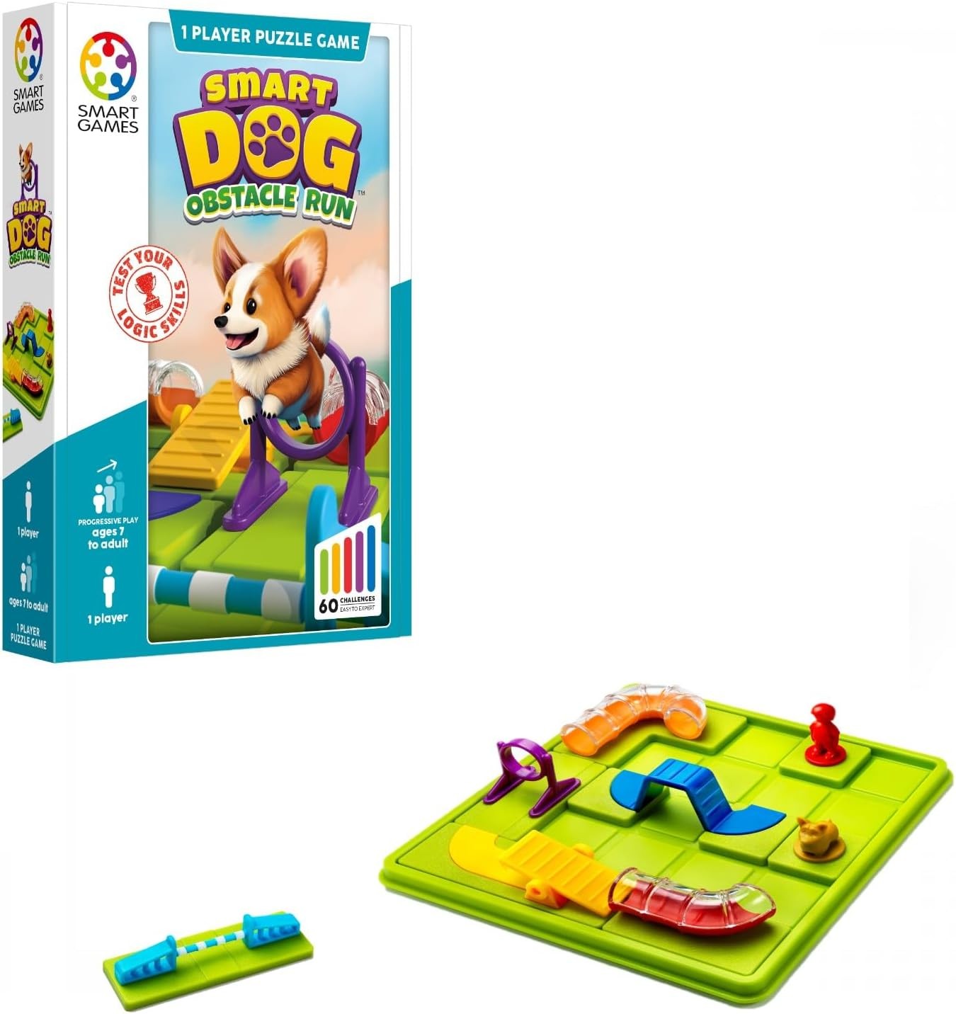 SmartGames - Smart Dog, Puzzle Game with 60 Challenges, Ages 7+ | 60 Challenges Easy to Expert Progressive Play Ages 7 to Adults - Educational Brain Teaser - Multi-Level Logic - Multilingual - Image 3