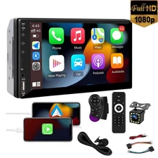 Double Din 7” Car Stereo Touch Screen Car Radio Apple CarPlay Android Auto BT FM