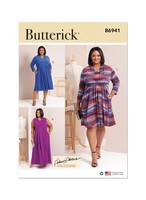 Schnittmuster Strickkleid Butterick B6941 W2 20W-28W (Gr. 46-54) Dt. Anleitung