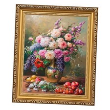 Gold Vintage Framed Wall Art - Canvas Wall Art Prints for 10"L x 8"W Floral 15