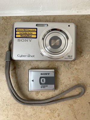 Sony Cybershot DSC-W180 10.1 MP Digitalkamera Silber Kompakt Getestet vintage 
