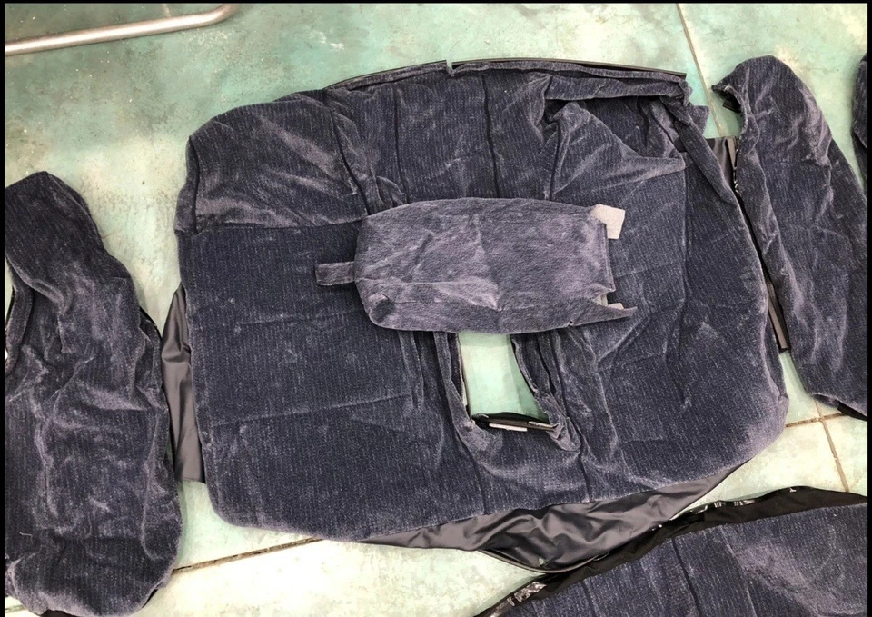 Honda Accord 1992-1993 sedán 4 puertas nuevo OEM cubiertas de asientos azul parmía CB7  Foto 4 de 4