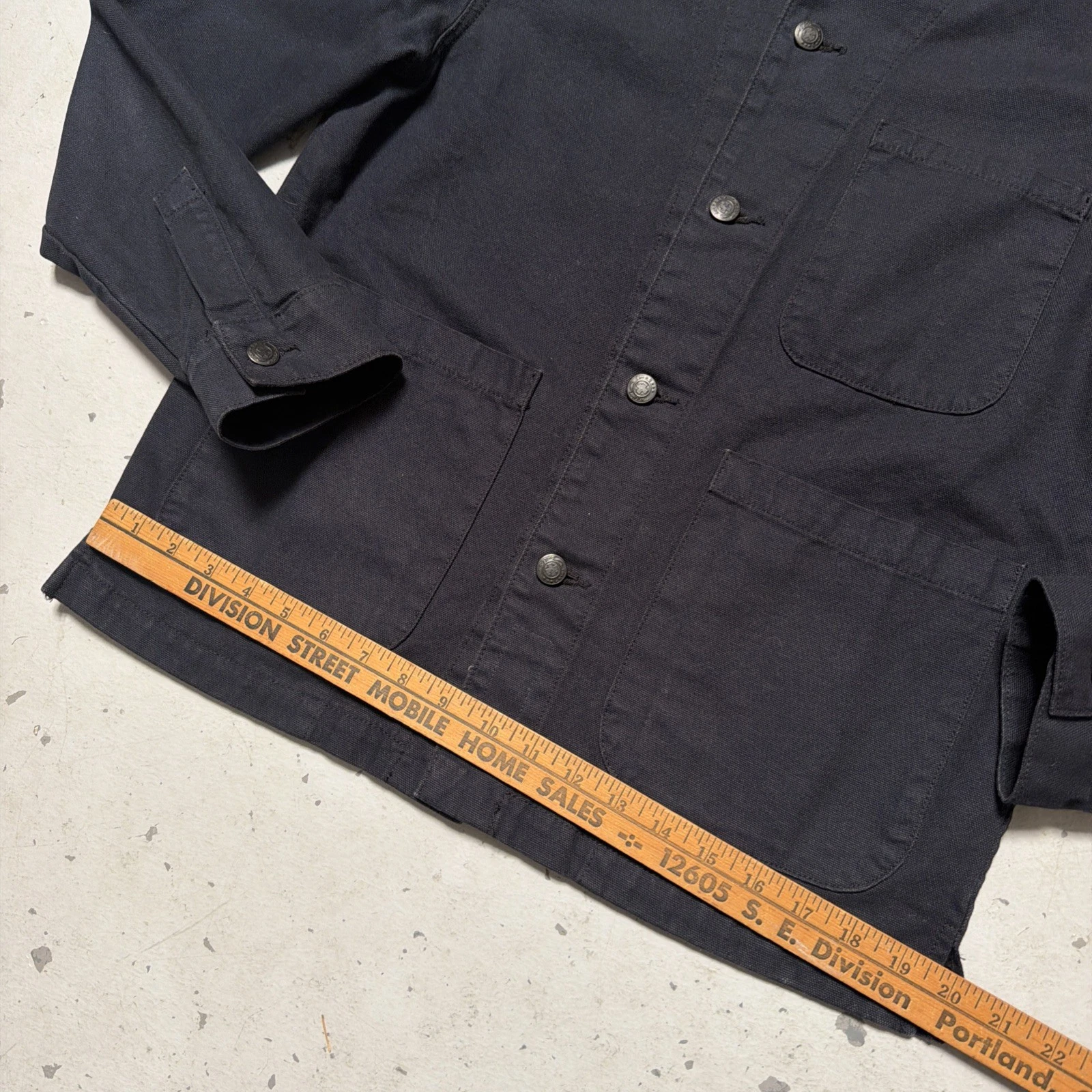 Imogene & Willie Canvas Chore Jacket French Euro Military Style Made In USA XS-S image 2