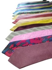 Lotto di 39 Cravatte di lusso usate vari colori e marchi in seta cotone cashmere