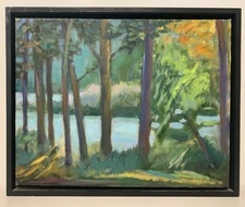 Vtg Oil Painting Impressionist Landscape Shelley Lowenstein Washington DC