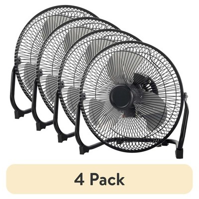 (4 pack) 9 Inch High Velocity Metal 3-Speed Fan 360-Degree Tilt and Wall Mount