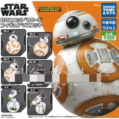6PCS Takara Tomy Arts Robot BB-8 BB-9E Creative Collectible Capsule Toy