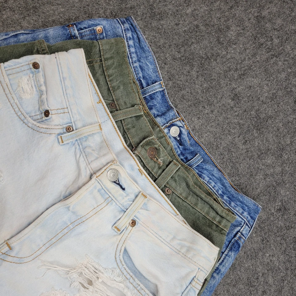 Pantalones Cortos Levis Para Mujer 27 Multi Denim Ropa de Calle Envejecida Grunge Y2K LOTE PAQUETE Foto 3 de 4